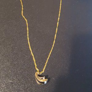 Vintage Handmade Artisan Gold Plated Necklace Cute